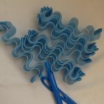 Blue curly wavy
