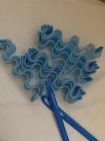 Blue curly wavy